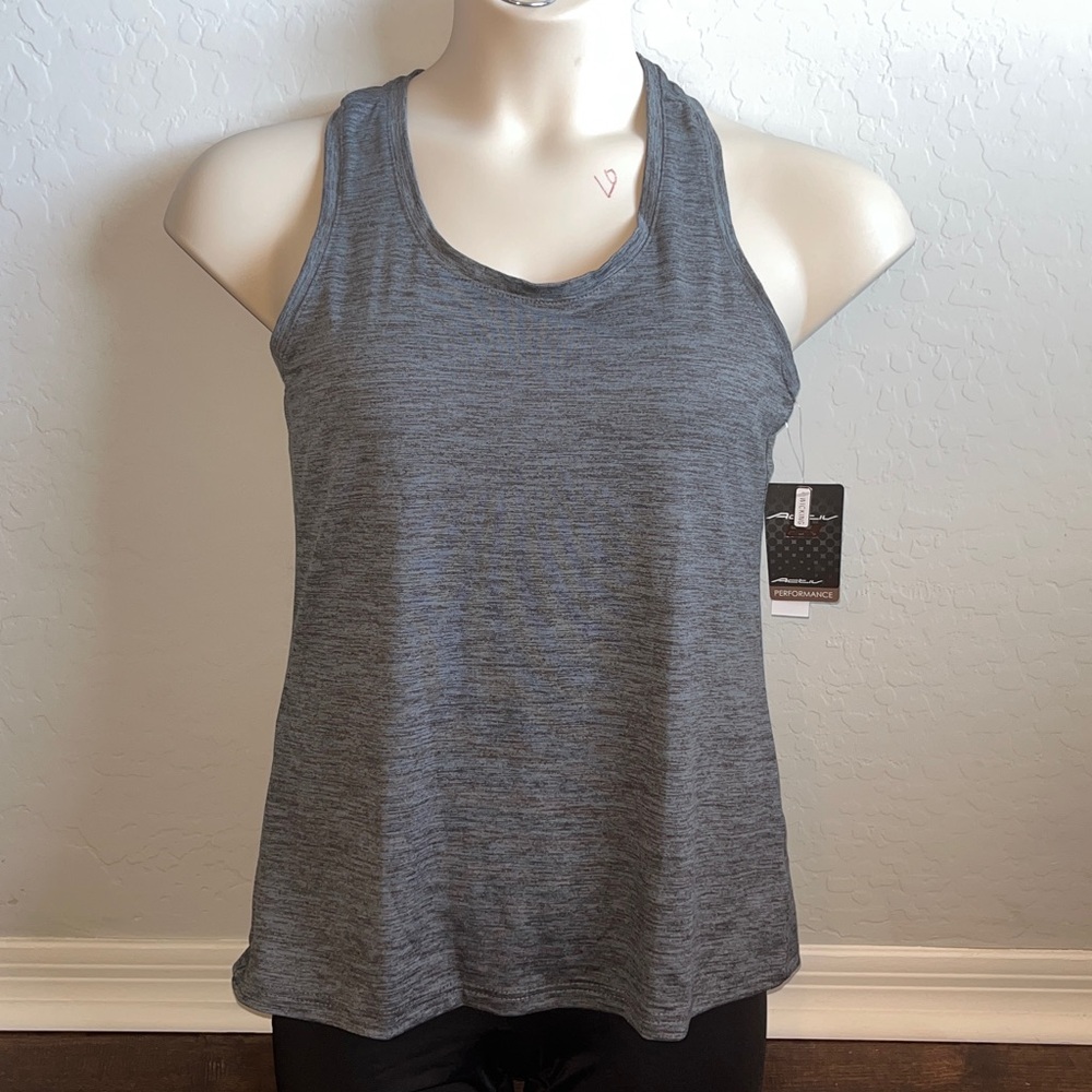 Activ 8 Performance Women’s Racerback Grey Stretch Tank Top Size M (8-10)